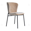 Faux leather injection mold foam metal dining chair